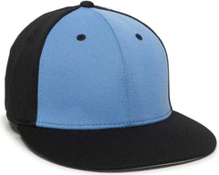 OC Sports TGS1930X Proflex Bamboo Charcoal Flat Visor Cap - Columbia Blue Black - Columbia Blue Black / 6 3/8’’ - 6