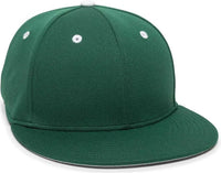 OC Sports TGS1930X Proflex Bamboo Charcoal Flat Visor Cap - Dark Green White - Forest White / 6 3/8’’ - 6 3/4’’