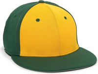 OC Sports TGS1930X Proflex Bamboo Charcoal Flat Visor Cap - Gold Dark Green - Gold Forest / 6 3/8’’ - 6 3/4’’