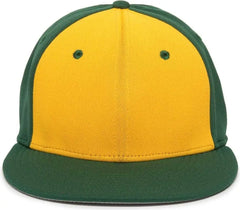 OC Sports TGS1930X Proflex Bamboo Charcoal Flat Visor Cap - Gold Dark Green