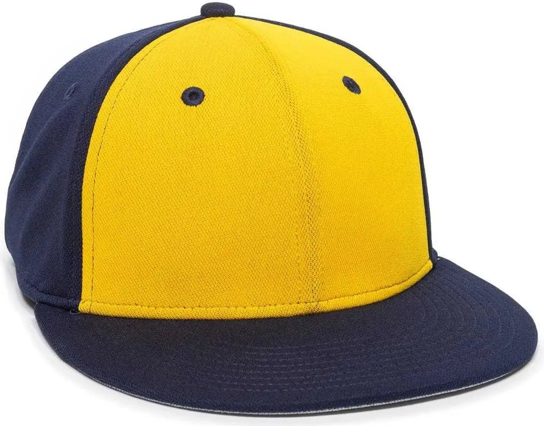 OC Sports TGS1930X Proflex Bamboo Charcoal Flat Visor Cap - Gold Navy - Gold Navy / 6 3/8’’ - 6 3/4’’