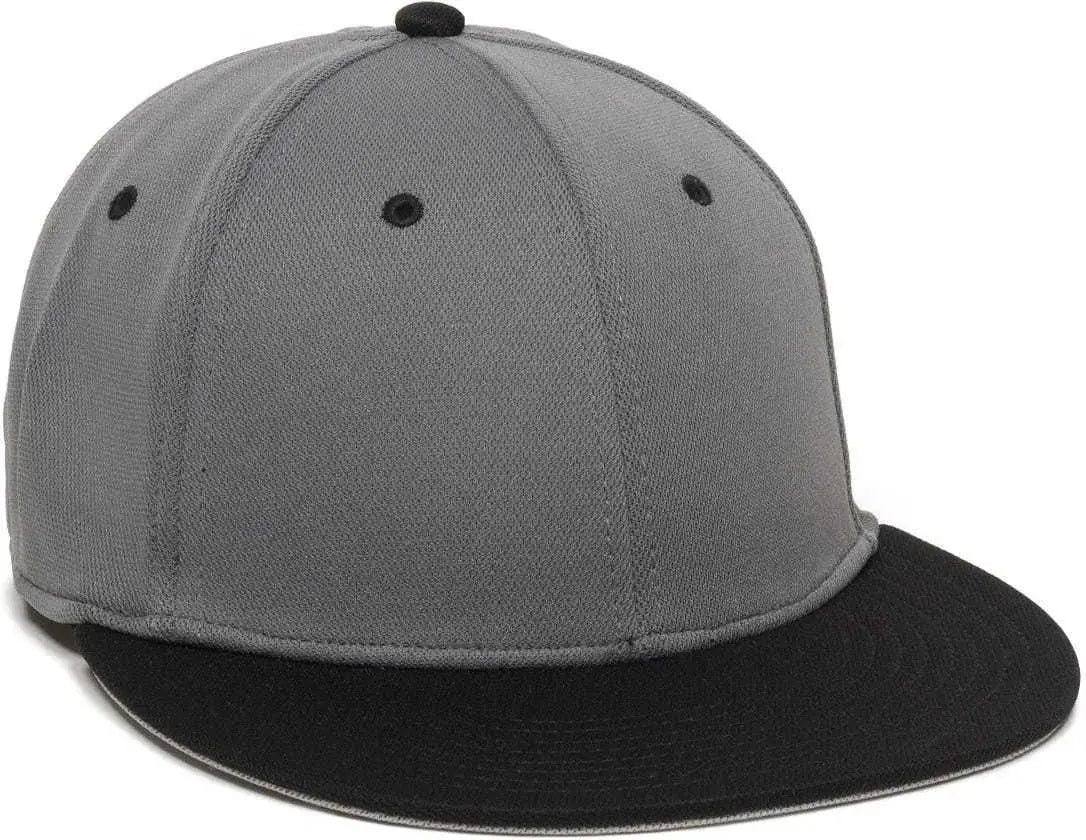 OC Sports TGS1930X Proflex Bamboo Charcoal Flat Visor Cap - Grap Black - Dark Gray Black / 6 3/8’’ - 6 3/4’’