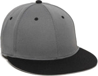 OC Sports TGS1930X Proflex Bamboo Charcoal Flat Visor Cap - Grap Black - Dark Gray Black / 6 3/8’’ - 6 3/4’’