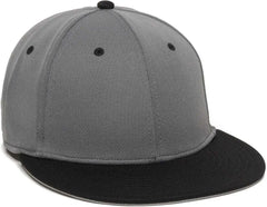OC Sports TGS1930X Proflex Bamboo Charcoal Flat Visor Cap - Grap Black - Dark Gray Black / 6 3/8’’ - 6 3/4’’