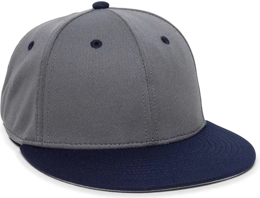 OC Sports TGS1930X Proflex Bamboo Charcoal Flat Visor Cap - Grap Navy - Dark Gray Navy / 6 3/8’’ - 6 3/4’’