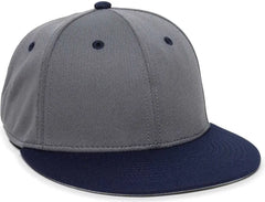 OC Sports TGS1930X Proflex Bamboo Charcoal Flat Visor Cap - Grap Navy - Dark Gray Navy / 6 3/8’’ - 6 3/4’’