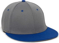 OC Sports TGS1930X Proflex Bamboo Charcoal Flat Visor Cap - Grap Royal - Dark Gray Royal / 6 3/8’’ - 6 3/4’’