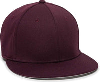 OC Sports TGS1930X Proflex Bamboo Charcoal Flat Visor Cap - Maroon - Maroon / 6 3/8’’ - 6 3/4’’