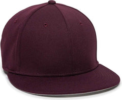 OC Sports TGS1930X Proflex Bamboo Charcoal Flat Visor Cap - Maroon - Maroon / 6 3/8’’ - 6 3/4’’