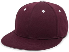 OC Sports TGS1930X Proflex Bamboo Charcoal Flat Visor Cap - Maroon White