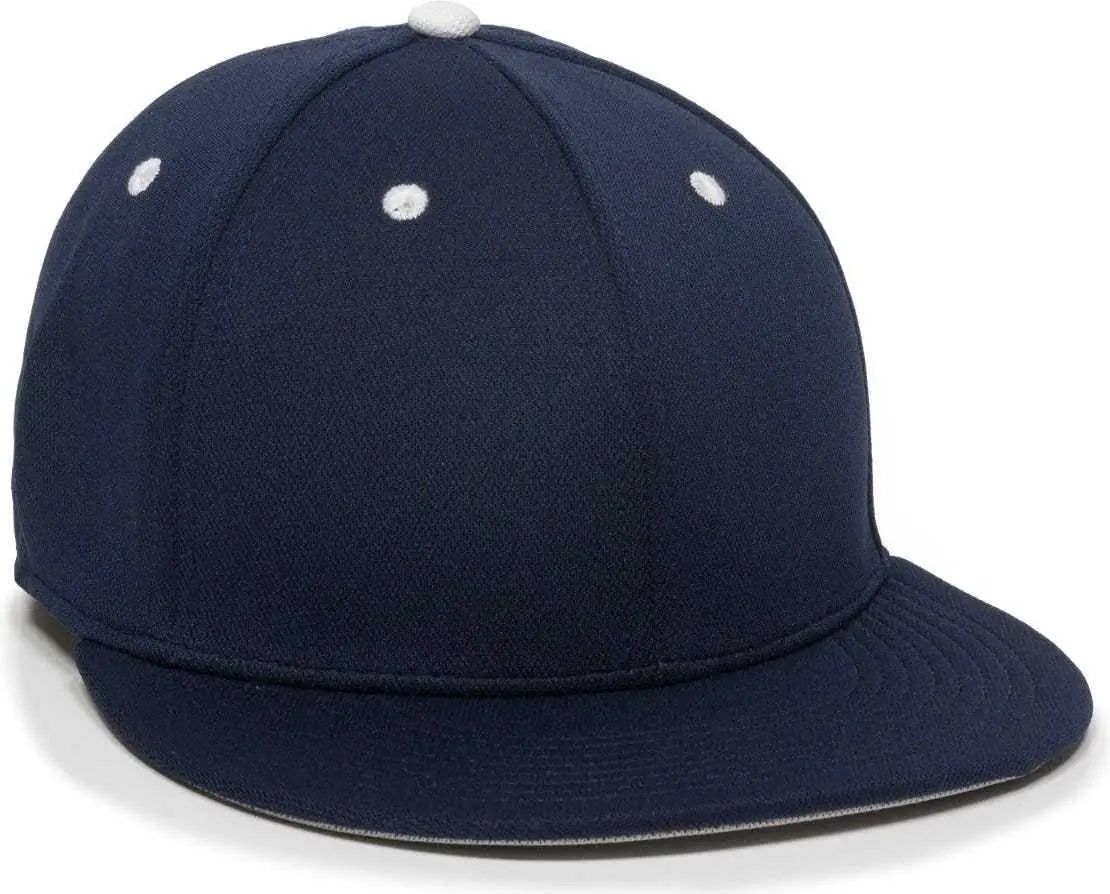 OC Sports TGS1930X Proflex Bamboo Charcoal Flat Visor Cap - Navy White - Navy White / 6 3/8’’ - 6 3/4’’