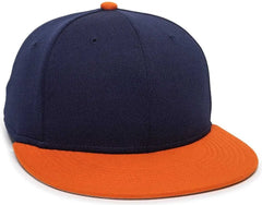 OC Sports TGS1930X Proflex Bamboo Charcoal Flat Visor Cap - Ny Orange - Navy Orange / 6 3/8’’ - 6 3/4’’