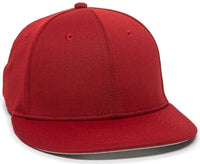 OC Sports TGS1930X Proflex Bamboo Charcoal Flat Visor Cap - Red - Red / 6 3/8’’ - 6 3/4’’