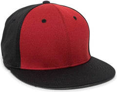 OC Sports TGS1930X Proflex Bamboo Charcoal Flat Visor Cap - Red Black Black - Red Black / 6 3/8’’ - 6 3/4’’