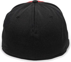 OC Sports TGS1930X Proflex Bamboo Charcoal Flat Visor Cap - Red Black Black