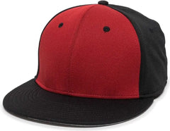 OC Sports TGS1930X Proflex Bamboo Charcoal Flat Visor Cap - Red Black Black