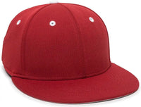 OC Sports TGS1930X Proflex Bamboo Charcoal Flat Visor Cap - Red White - Red White / 6 3/8’’ - 6 3/4’’