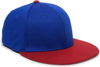 OC Sports TGS1930X Proflex Bamboo Charcoal Flat Visor Cap - Royal Red - Royal Red / 6 3/8’’ - 6 3/4’’
