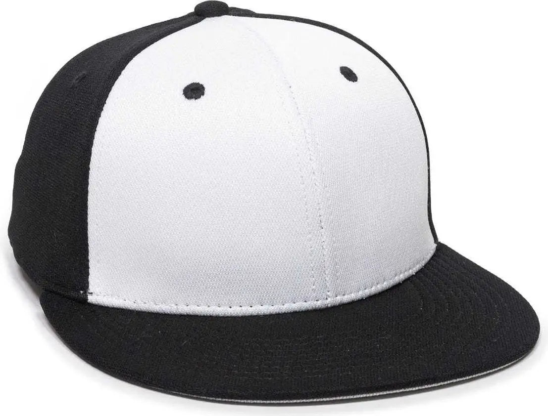 OC Sports TGS1930X Proflex Bamboo Charcoal Flat Visor Cap - Wh Bk Bk - White Black / 6 3/8’’ - 6 3/4’’