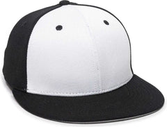 OC Sports TGS1930X Proflex Bamboo Charcoal Flat Visor Cap - Wh Bk Bk - White Black / 6 3/8’’ - 6 3/4’’