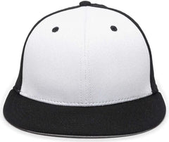 OC Sports TGS1930X Proflex Bamboo Charcoal Flat Visor Cap - Wh Bk Bk