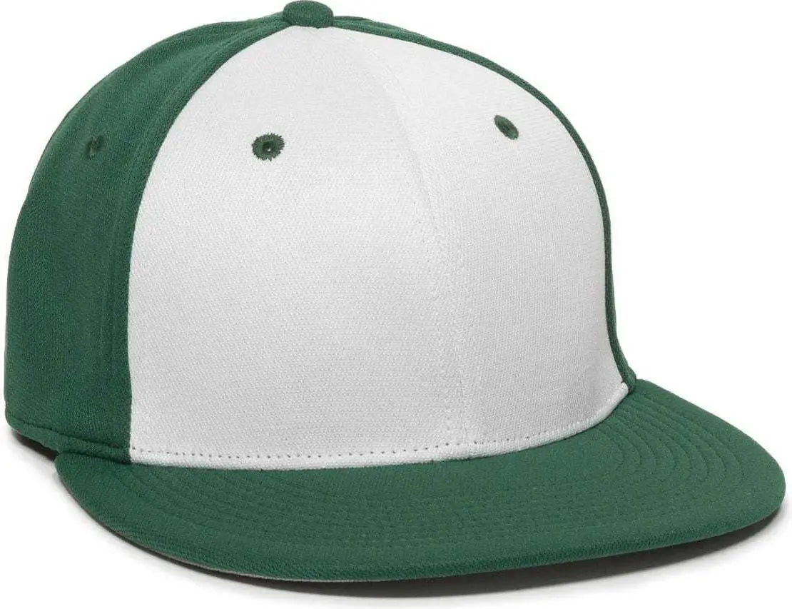 OC Sports TGS1930X Proflex Bamboo Charcoal Flat Visor Cap - Wh Dark Gn Dark Gn - White Forest / 6 3/8’’ - 6 3/4’’