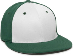 OC Sports TGS1930X Proflex Bamboo Charcoal Flat Visor Cap - Wh Dark Gn Dark Gn - White Forest / 6 3/8’’ - 6 3/4’’