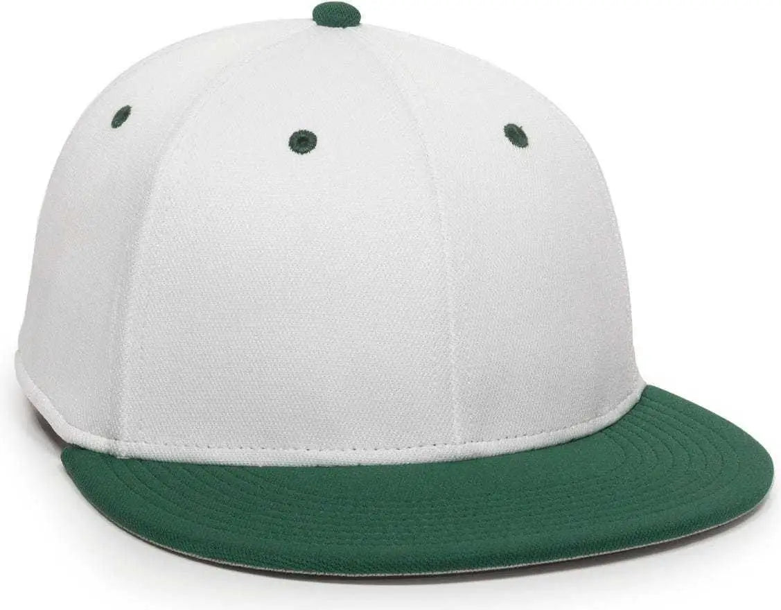 OC Sports TGS1930X Proflex Bamboo Charcoal Flat Visor Cap - Wh Dark Gn - White Forest / 6 3/8’’ - 6 3/4’’