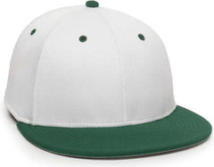 OC Sports TGS1930X Proflex Bamboo Charcoal Flat Visor Cap - Wh Dark Gn - White Forest / 6 3/8’’ - 6 3/4’’