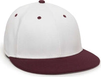OC Sports TGS1930X Proflex Bamboo Charcoal Flat Visor Cap - Wh Maroon - White Maroon / 6 3/8’’ - 6 3/4’’