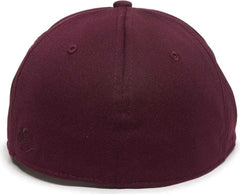 OC Sports TGS1930X Proflex Bamboo Charcoal Flat Visor Cap - Wh Maroon Maroon