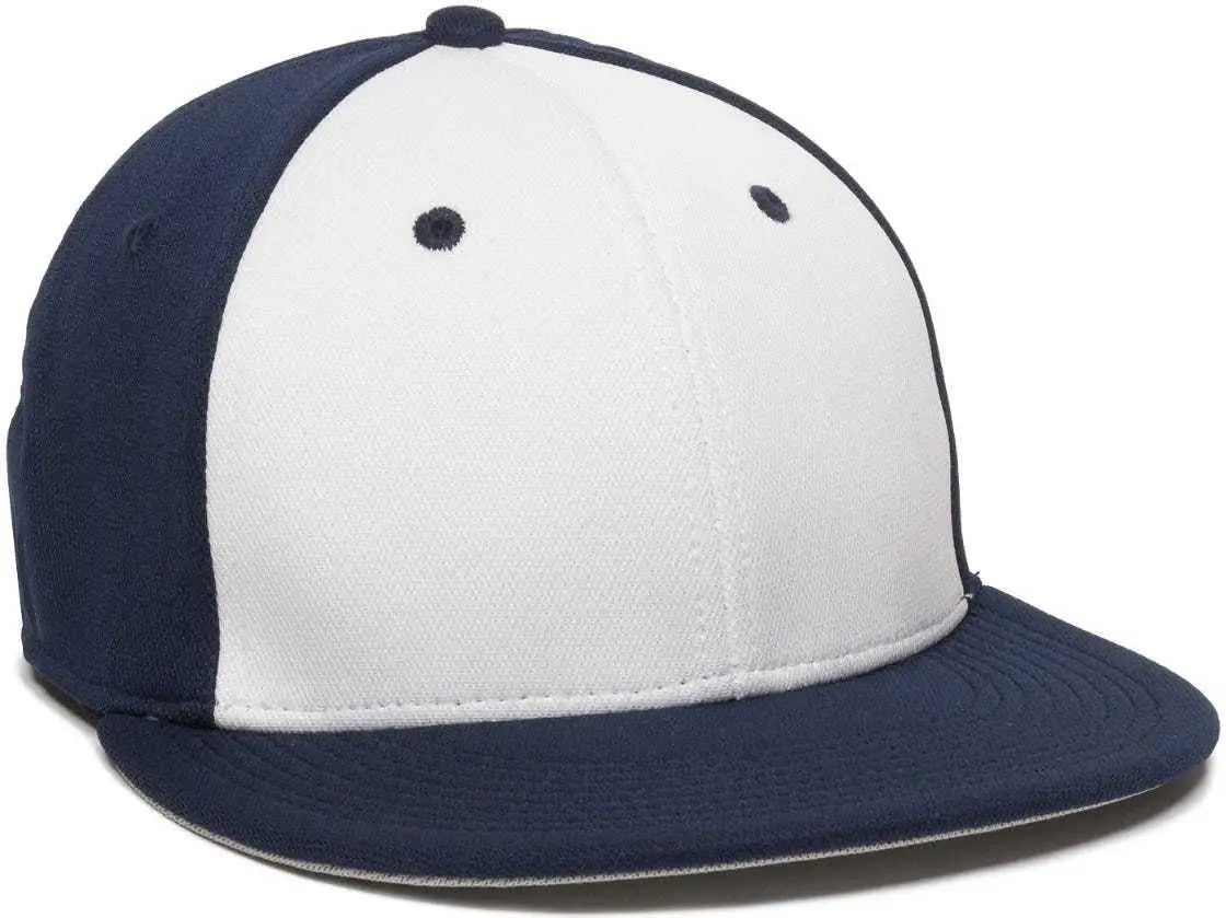 OC Sports TGS1930X Proflex Bamboo Charcoal Flat Visor Cap Wh Ny Ny White Navy / 6 3/8’’ 6 3/4’’