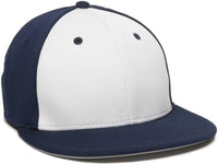 OC Sports TGS1930X Proflex Bamboo Charcoal Flat Visor Cap Wh Ny Ny White Navy / 6 3/8’’ 6 3/4’’