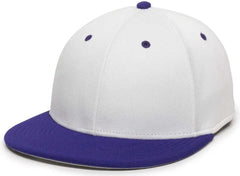 OC Sports TGS1930X Proflex Bamboo Charcoal Flat Visor Cap - Wh Purple Purple