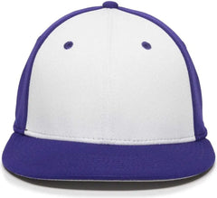 OC Sports TGS1930X Proflex Bamboo Charcoal Flat Visor Cap - Wh Purple Purple