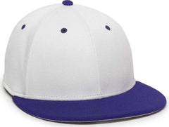 OC Sports TGS1930X Proflex Bamboo Charcoal Flat Visor Cap - Wh Purple - White Purple / 6 3/4’’ - 7 1/8’’