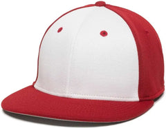 OC Sports TGS1930X Proflex Bamboo Charcoal Flat Visor Cap - Wh Red Red