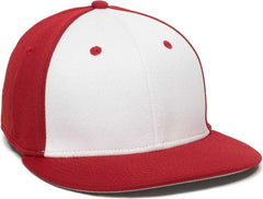 OC Sports TGS1930X Proflex Bamboo Charcoal Flat Visor Cap - Wh Red Red - White Red / 6 3/8’’ - 6 3/4’’