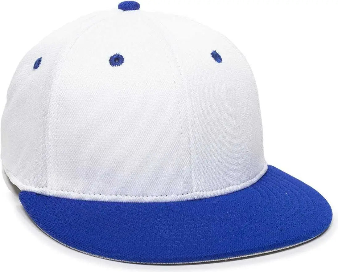 OC Sports TGS1930X Proflex Bamboo Charcoal Flat Visor Cap - Wh Royal - White Royal / 6 3/8’’ - 6 3/4’’