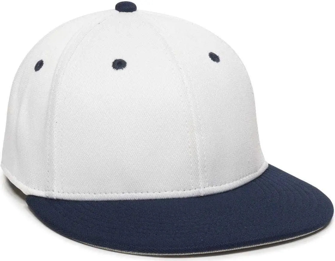 OC Sports TGS1930X Proflex Bamboo Charcoal Flat Visor Cap - White Navy - White Navy / 6 3/4’’ - 7 1/8’’