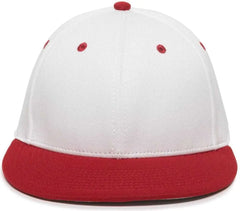 OC Sports TGS1930X Proflex Bamboo Charcoal Flat Visor Cap - White Red