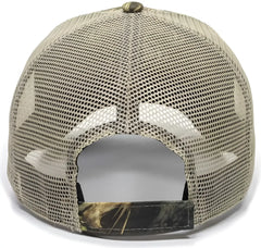 OC Sports TRU01A TrueTimber Mesh Back Cap - TrueTimber DRT Khaki - TrueTimber DRT Khaki / 6 7/8’’ - 7 1/2’’