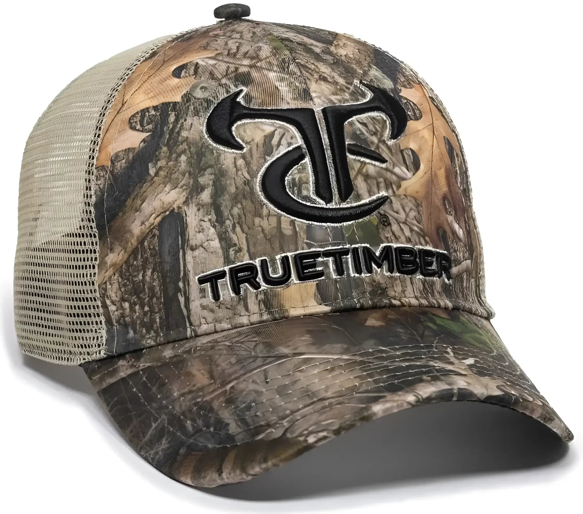 OC Sports TRU01A TrueTimber Mesh Back Cap - TrueTimber Kanati Khaki - TrueTimber Khaki / 6 7/8’’ - 7 1/2’’