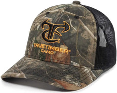 OC Sports TRU04A Canvas Camo Mesh Back Cap - TrueTimber Kanati Black - TrueTimber Black / 6 7/8’’ - 7 1/2’’