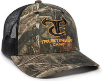 OC Sports TRU04A Canvas Camo Mesh Back Cap - TrueTimber Kanati Black - TrueTimber Black / 6 7/8’’ - 7 1/2’’