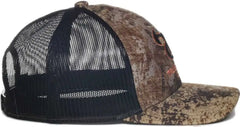 OC Sports TRU04A Canvas Camo Mesh Back Cap - Truetimber Prairie Black - Truetimber Black / OSFM