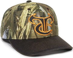 OC Sports TRU05A Canvas Camo Solid Back Cap - TrueTimber DRT Dark Brown - TrueTimber Brown / 6 7/8’’ - 7 1/2’’