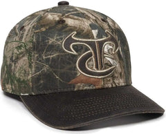OC Sports TRU05A Canvas Camo Solid Back Cap - TrueTimber Kanati Dark Brown - TrueTimber Brown / 6 7/8’’ - 7 1/2’’