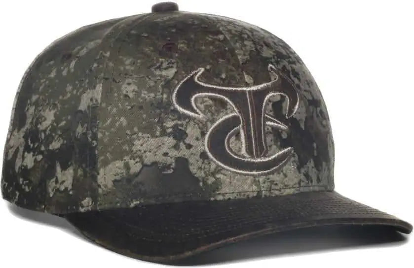 OC Sports TRU05A Canvas Camo Solid Back Cap - Truetimber Strata Dark Brown - Truetimber Brown / OSFM