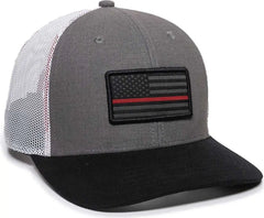 OC Sports USA-150 Heavy Brushed Canvas Cap - Fire - Multi-Colored / 6 7/8’’ - 7 1/2’’